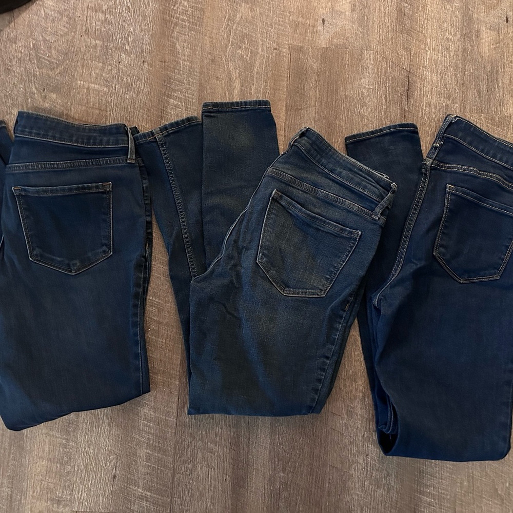 Old Navy Blue Skinny Jeans Classic Denim- three pair